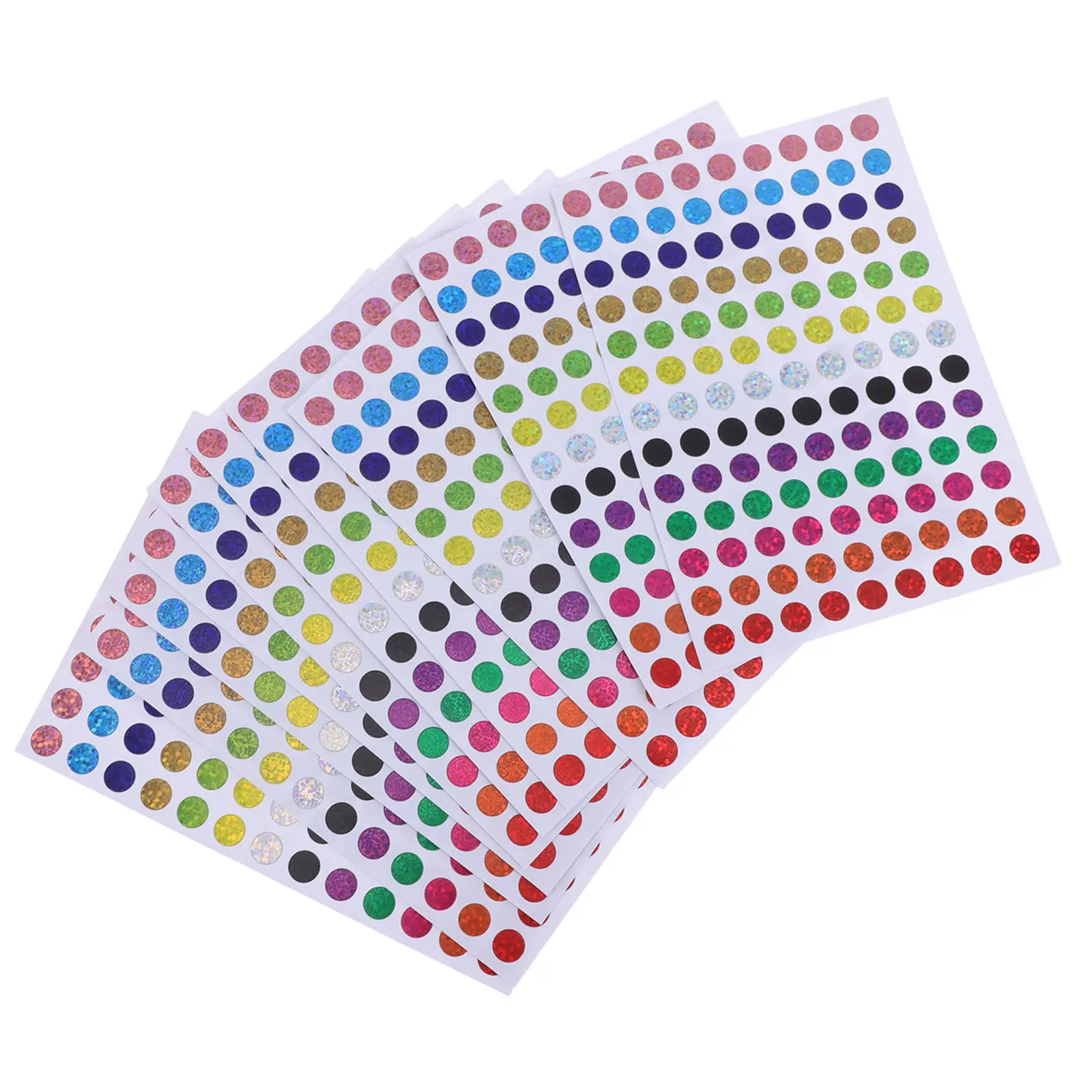 

100 Sheets Laser Color Coding Labels Round Dot Stickers 13 Colors Colorful Coding Sticker for Office Classroom Planner DIY