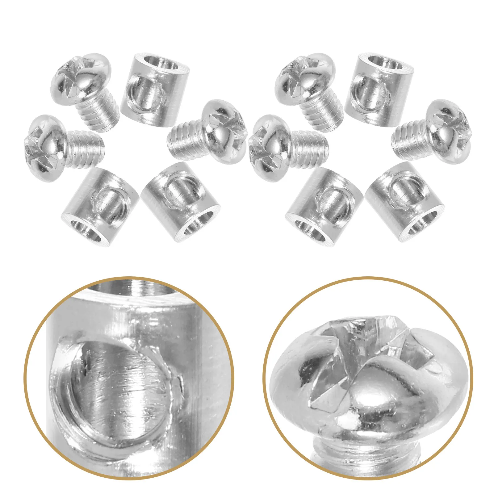 20Pcs Self Locking Cable Grip Braided Steel Wire Rope Fastener Adjustable Compact for Outdoor Sports Automotive Home Security