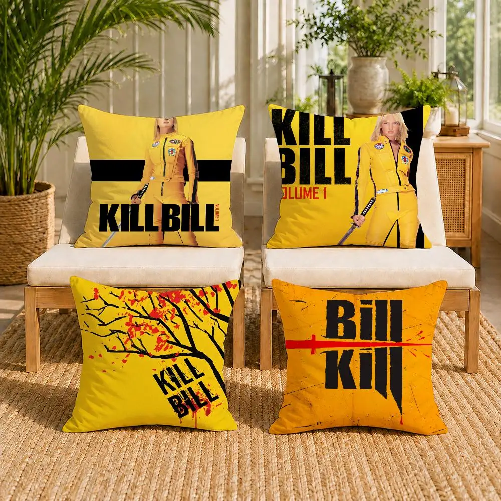 Movie K-Kill Bill Cushion Cover Breathable Short Plush Pillow Case Wrinkle-Resistant Machine-Washable For Easy Care