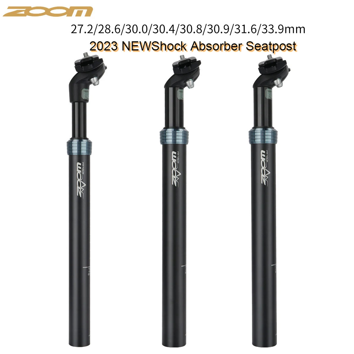 

ZOOM Mountain Bike Damping Shock Seatpost 27.2/28.6/30.0/30.4/30.8/30.9/31.6/33.9mm Seat Tube MTB Suspension Absorber Seat Post