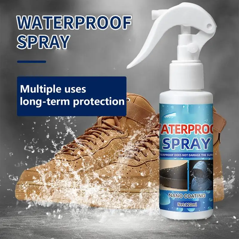 Shoe Spray Protectant 120ml Leather And Fabric Protector Spray Fabric Water Shield Waterproofing Spray For Hunting Hiking