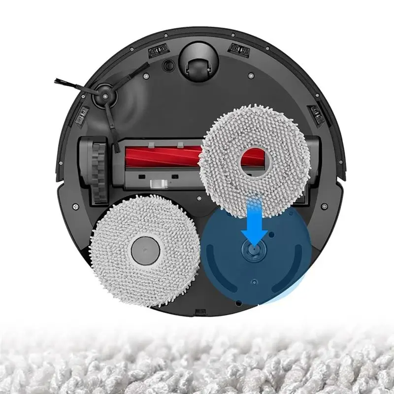 AEE2-10Pcs Mop Pads For Roborock Q Revo/Qrevo Maxv/Qrevo Pro/Qrevo S Vacuum Cleaner Parts Washable Microfiber Mop Cloth