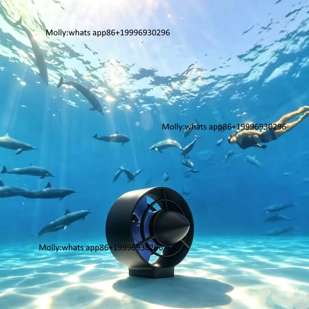 Underwater Propeller CW with Oxidized Aluminum Alloy Motor Shell for Corrosion Resistance and Longevity for Underwater Scooters
