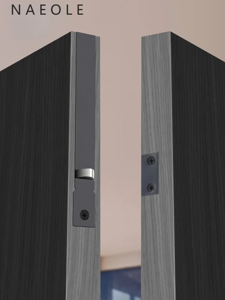 Pestillo automático oculto de acero inoxidable 304 para puertas de madera, tipo cielo y tierra, con resorte de rebote para puertas dobles