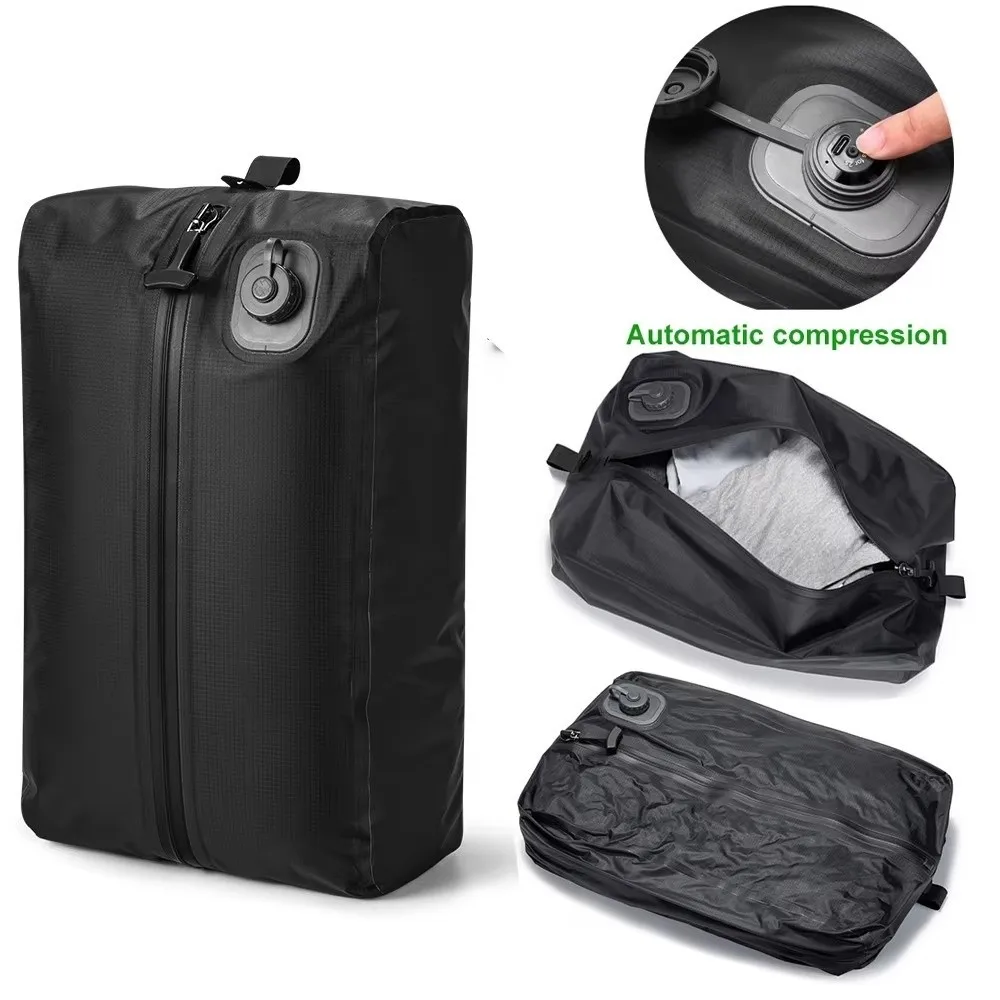 Folding Automatic Vacuum Bag Dustproof Waterproof Vacuum Compression Bag 16L/25L Air Pump inside Luggage Vacuum Storage Bag