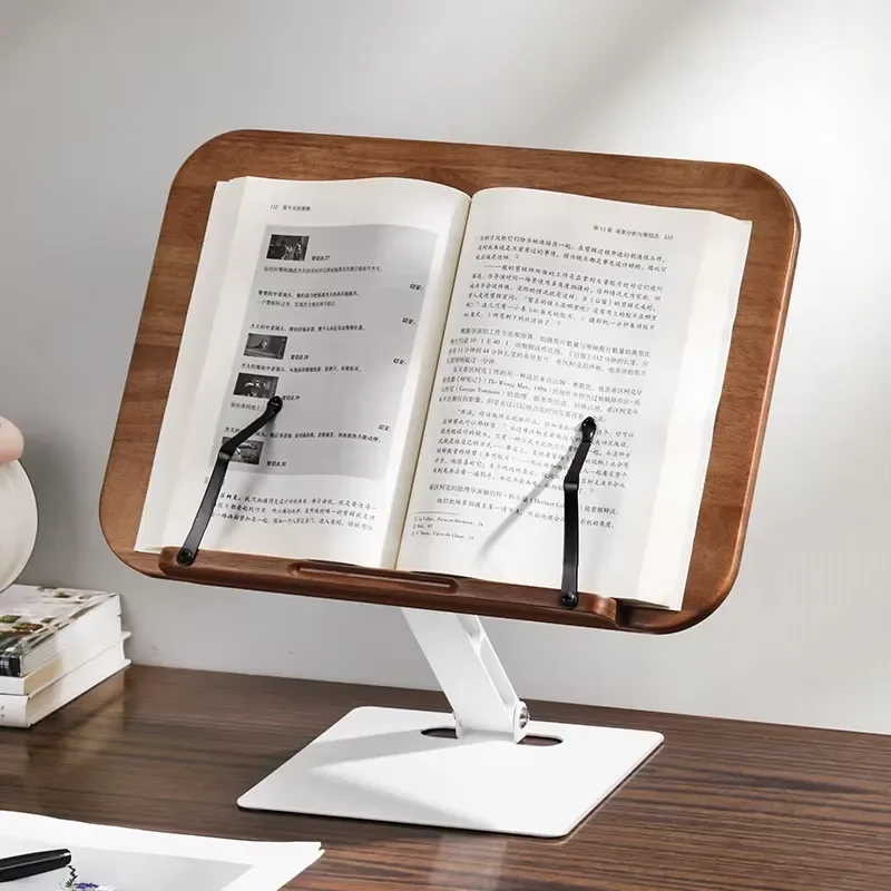 Adjustable Hands Free Book Holder Stand Flexible Rotating Reading Rack Portable Desktop Bracket for Kitchen Tablet Phone