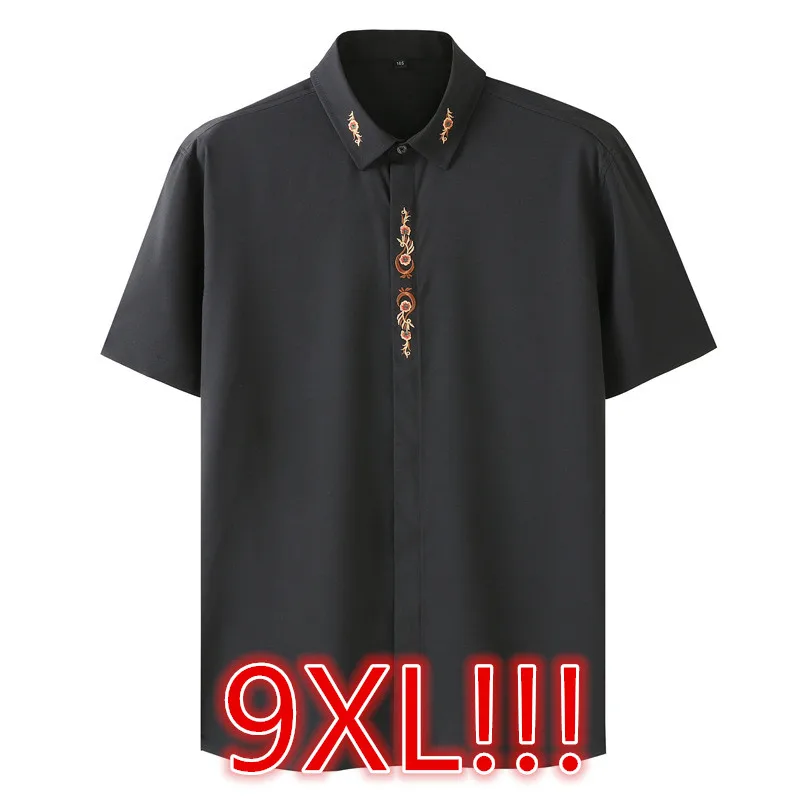 

Oversized Shirt for Men 9XL Plus Size Casual Oversized Loose Shirt Summer Men's Big Size Short Sleeve Tops 68-175KG