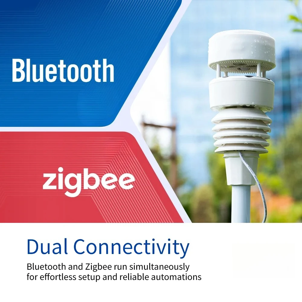 WS90 7-in-1 Weather Station Bluetooth Zigbee Wind Speed Wind Direction Rainfall Light Temperature Humidity Air Pressure