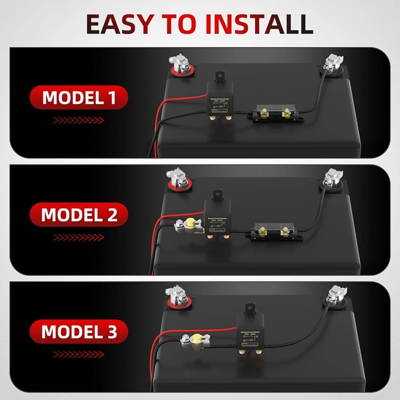 Дистанционный отключатель аккумулятора 12 В 250 А Беспроводной пульт дистанционного управления Разъединитель аккумулятора Двойной переключатель дистанционного управления