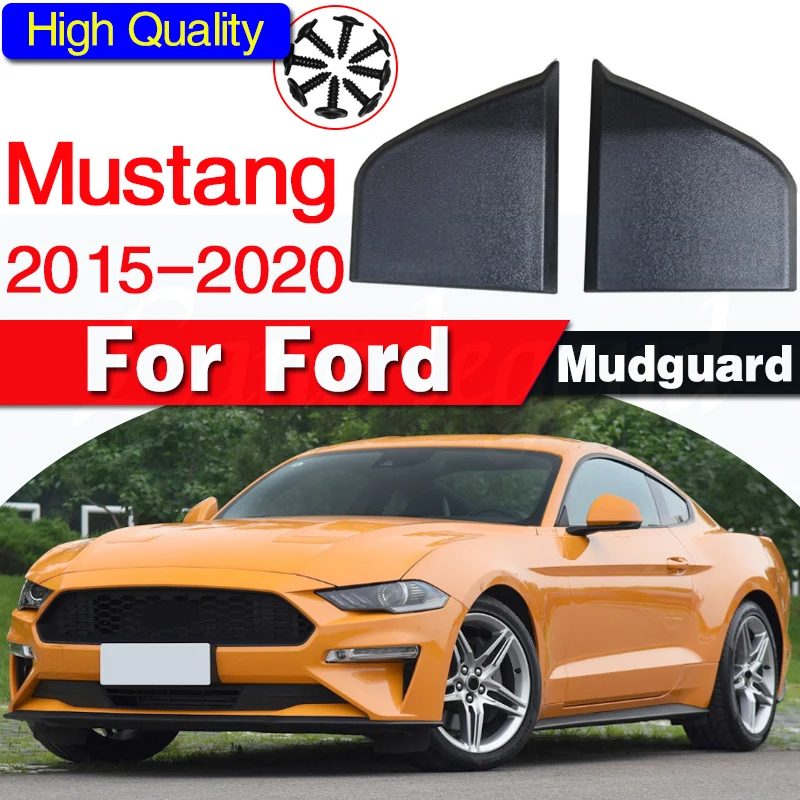

2Pcs Black ABS Plastic Car Side Door Skirt Fender Mudapron Cover Trim For Ford Mustang 2015 2016 2017 2018 2019 2020 Mudguard