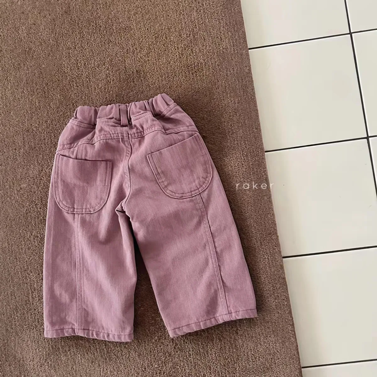 Girls Pants 2026 Autumn and Winter New Children's Clothing Korean Style Girls Baby Fashion Stitching Stretch Slim Jeans