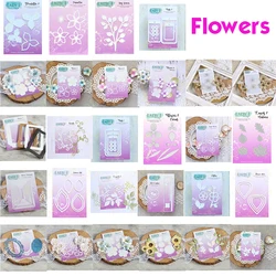 Flowers Leaves Frame Metal Cutting Dies Stamps Scrapbook Diary Decoration Embossing Cut Dies Template Diy Greeting Card Handmade
