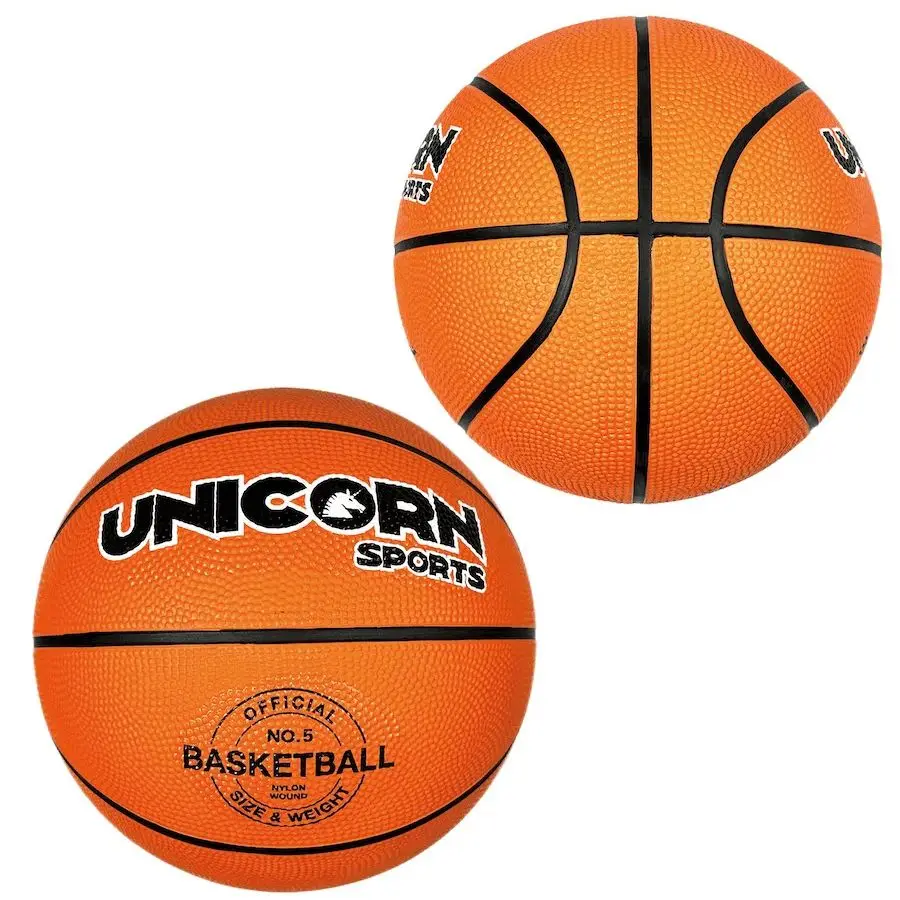 Basketball Size 6 Rainbow color for Indoor Outdoor School Game Street Ball Training  Rubber Basketball