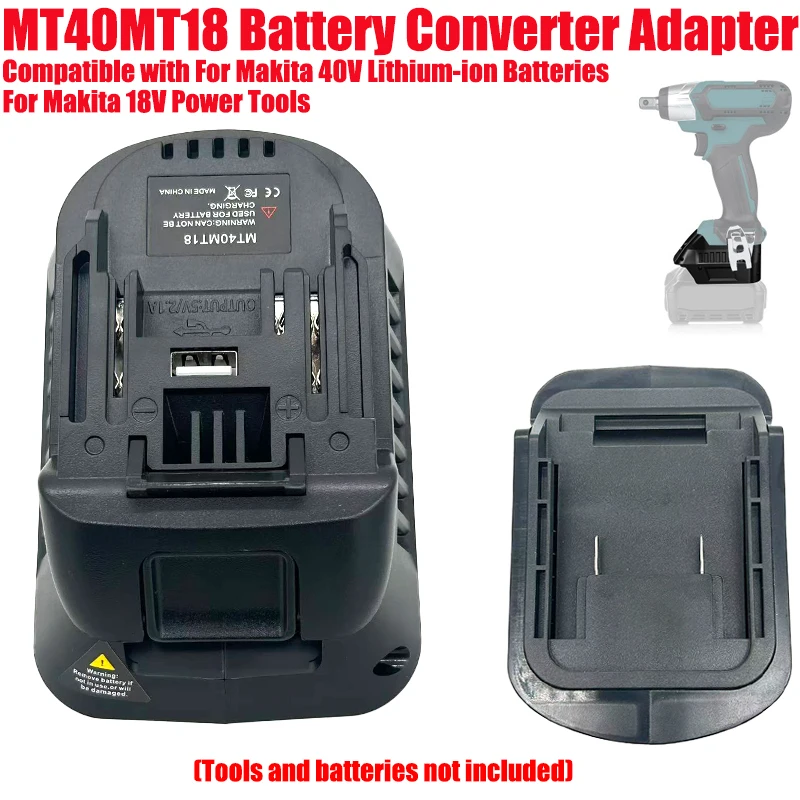 MT40MT18 Battery Adapter for Makita 40V Lithium-ion Batteries Use with For Makita 18V Li-ion Batteries for Makita 18V Power Tool
