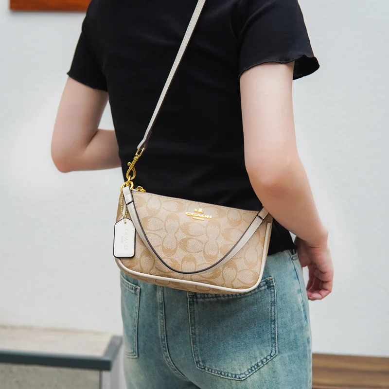 2025 new women's handbag, fashionable printed shoulder bag, classic pattern multifunctional crossbody bag