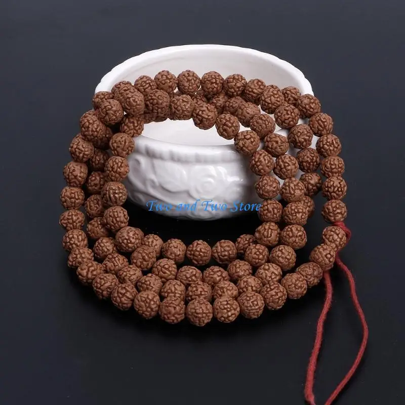 HX6F Diamond Bodhi Rudraksha Beadshand String for Men Original Plate Playing Beads Bracelet Fried 5 Slices