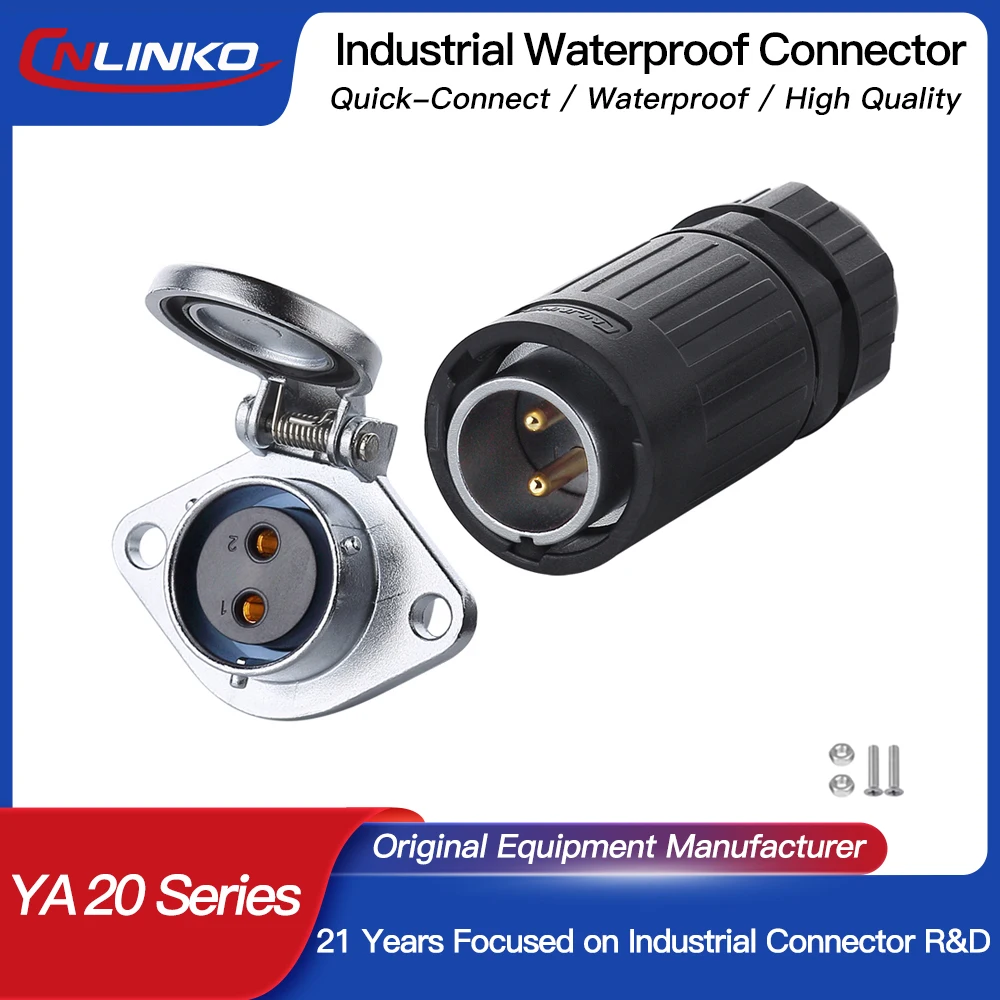 

Авиационный разъем CNLINKO M20, водонепроницаемый IP67, с креплением на два отверстия, штекер-розетка, 2/3/4/5/7/9/12-контактный байонетный разъем (папа/мама)