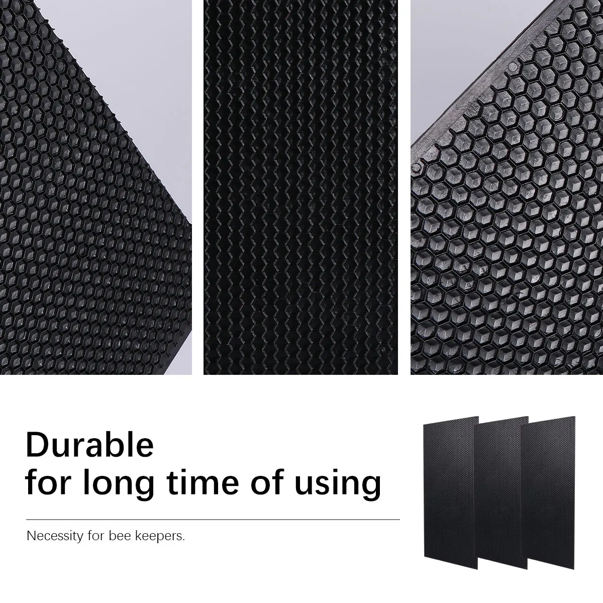 

10Pcs Plastic Nest Foundation for Bees Black Honeycomb Sheet Strong Hive Base Beekeeping Tools Compatible