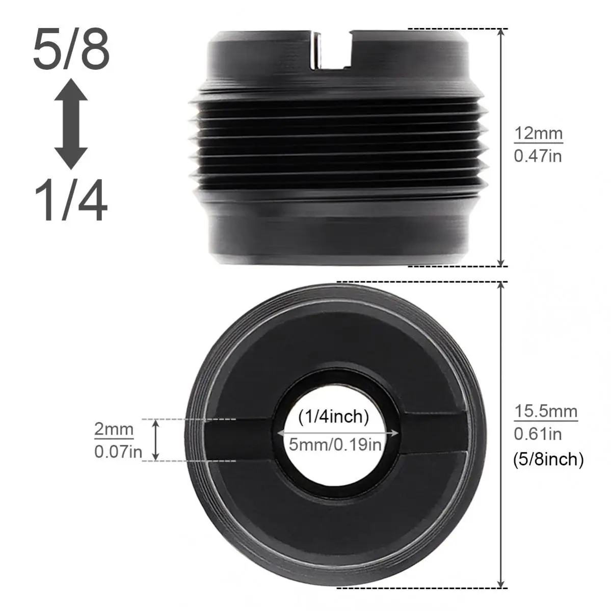 5/8-inch mannelijk naar 1/4 inch vrouwelijk microfoonstandaardhouder adapters giekarm schroefdraadadapter, microfoonstandaardadapter