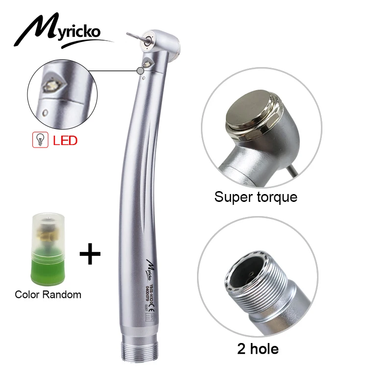 Myriko LED Dental High Speed Handstück Einzel/Dreifach Wasser Spray Rotation Standard Kopf Push Button Zahnarzt Ausrüstung Werkzeuge