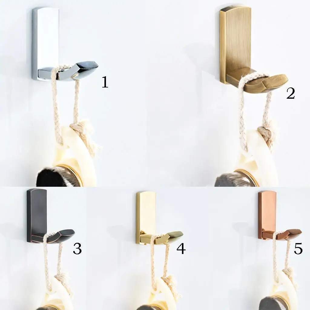 Brushed Brass Bathroom Hook Rustproof Wall Mounted Coat Hanger Rack Storage Organizer Hook for Clothes Towels and Robes