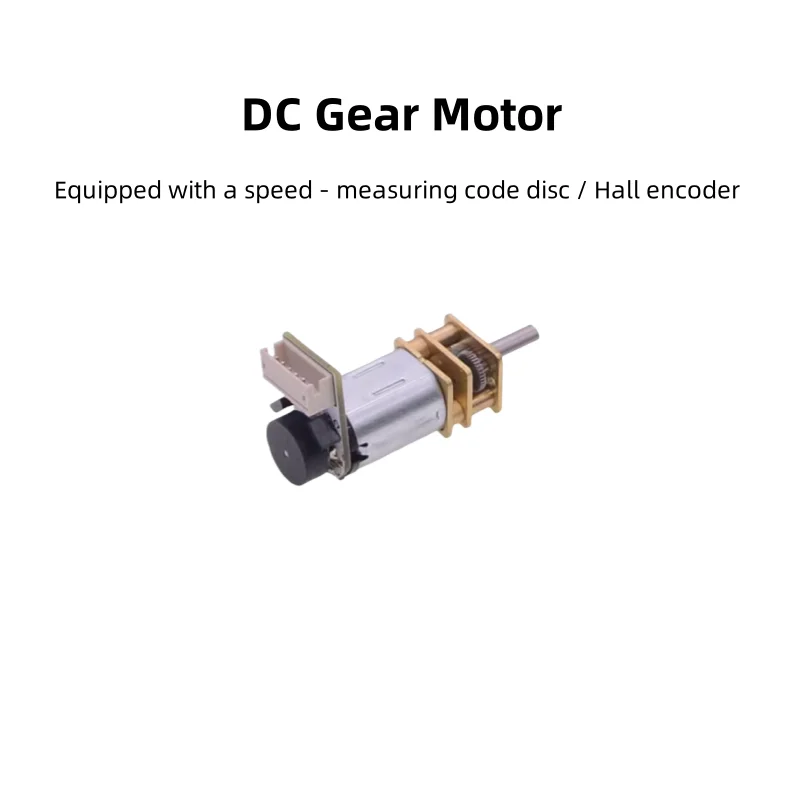 N20 DC Gear Motor (3V, 6V, 12V) With Hall Encoder & Speed-Measuring Code Disc, For Smart Cars And Robots