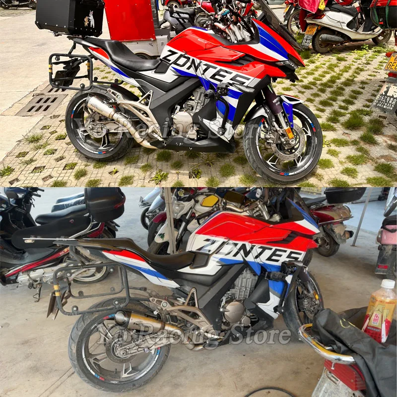 For ZONTES ZT310R 310R ZT310T ZT310X 2021 2022 Motorcycle Exhaust System Escape Front Mid Link Pipe With Moto Muffler DB Killer