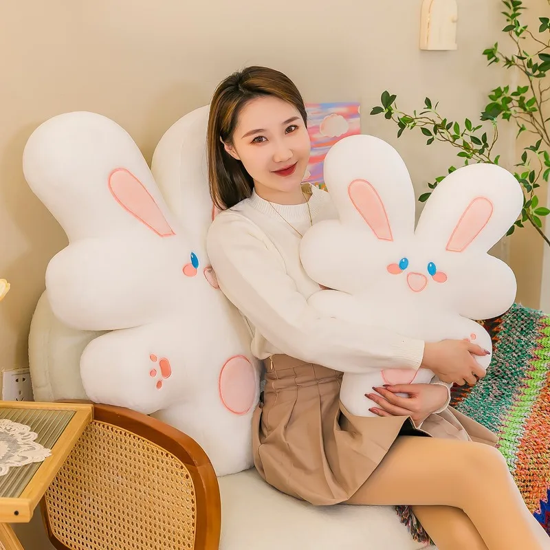 Wohlhabendes Hasenkissen, 40/80 cm, Plüsch-Kaninchen-Spielzeug, weiche gefüllte Kissenpuppe für Kinder, kreatives Geburtstagsgeschenk, reichhaltige Kaninchen-Plüschtiere