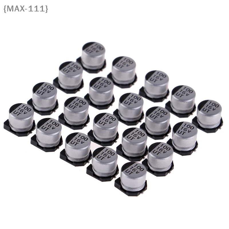 【F2-MAX111】20 pcs SMD electrolytic capacitors with specifications of 6*5 mm 16V 100uF