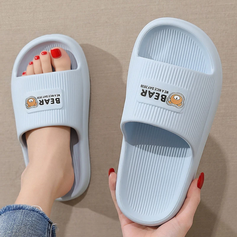 

Легкие домашние тапочки с мягкой подошвой для женщин, удобные комнатные тапочки-платформы, нескользящие тапочки-облака для женщин, парные тапочки для ванной комнаты