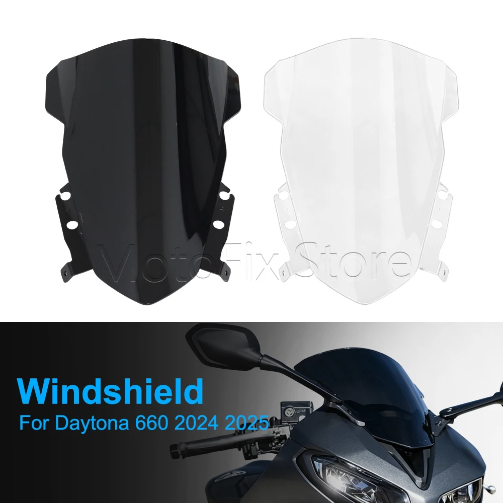 

Motorcycle Accessories Windshield Windscreen Wind Shield Deflector For Daytona 660 Daytona660 2024 2025