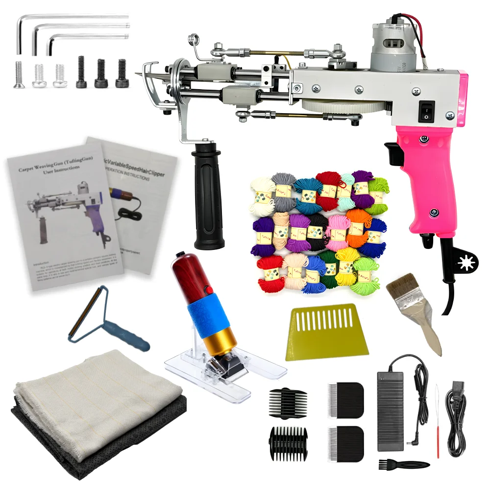 Customized Complete Set Hand Knitting Carpet g un Portable Electric Tufting Kit for Adults Craft