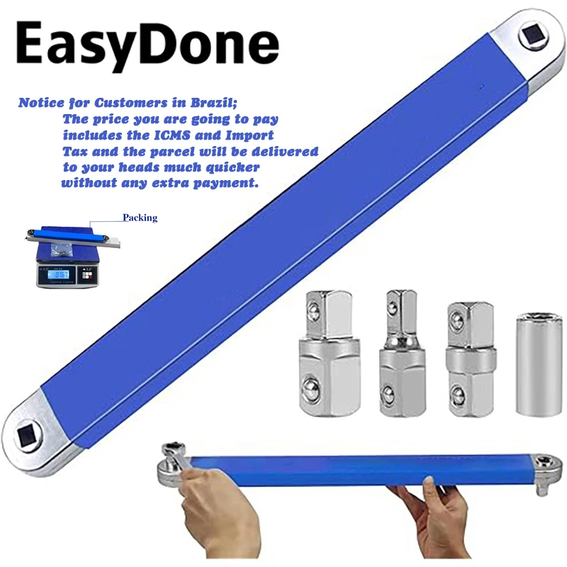 offset-extension-wrench-impact-socket-ratchet-wrench-automotive-wrench-high-carbon-steel-multi-functional-dynamic-hand-tool