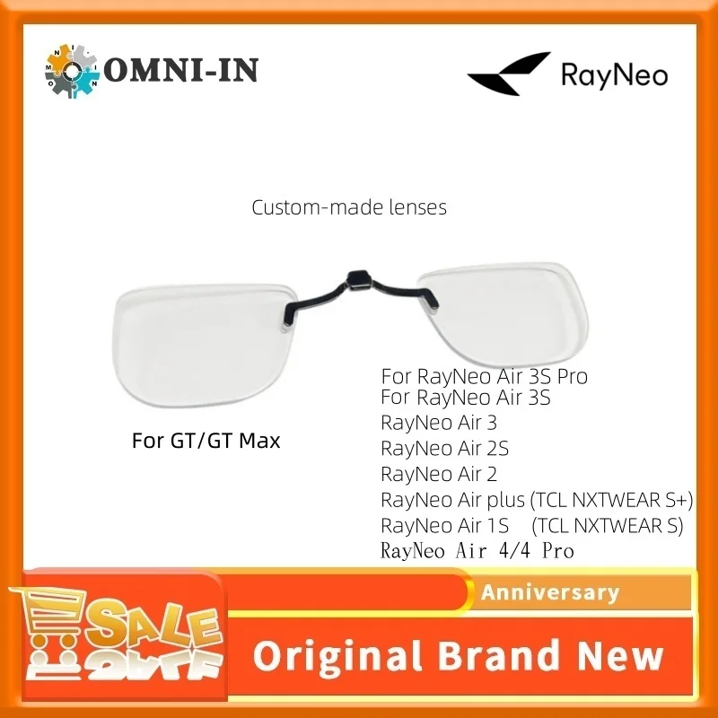 Suitable for RayNeo Air/Air2/Air3S/Air3S Pro/4 Pro/GT/GT Max/TCL NXTWEAR S+ special custom glasses lenses Myopia and hyperopia