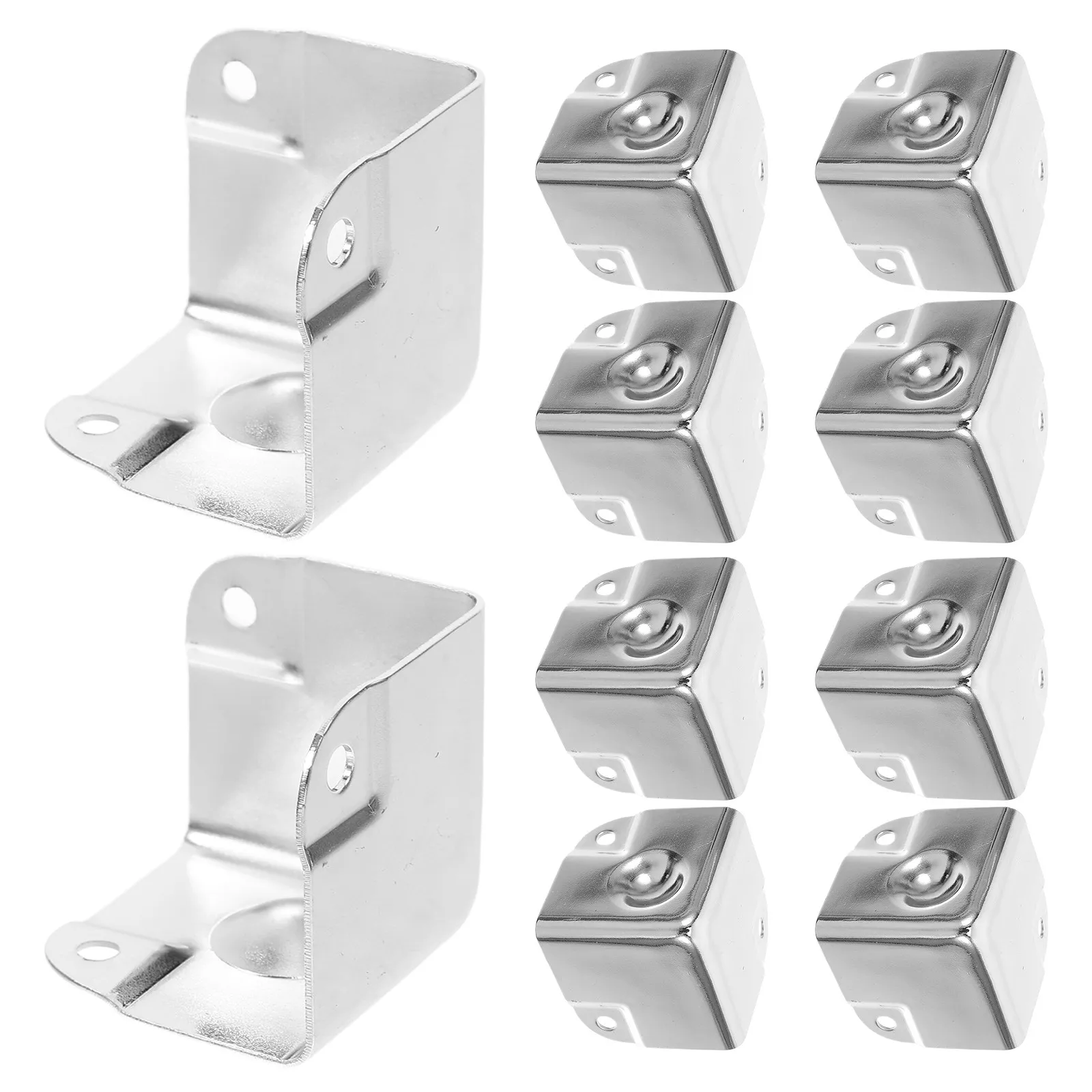 

10Pcs Anti-Collision Metal Corner Protectors for Wooden Packaging Boxes Edge Protection Straight Angle Design Furniture Safety
