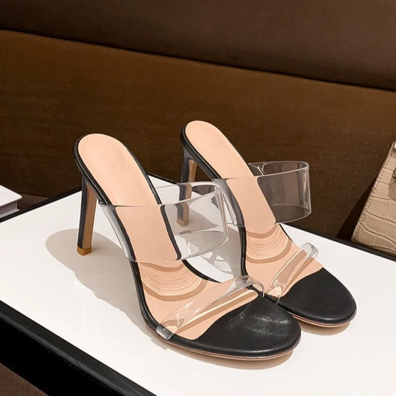 

New Women's Shoes Fashion Transparent High Heeled Sandals for Woman Sexy Nightclub Party Shoes Designer Shoes Sandalias De Mujer