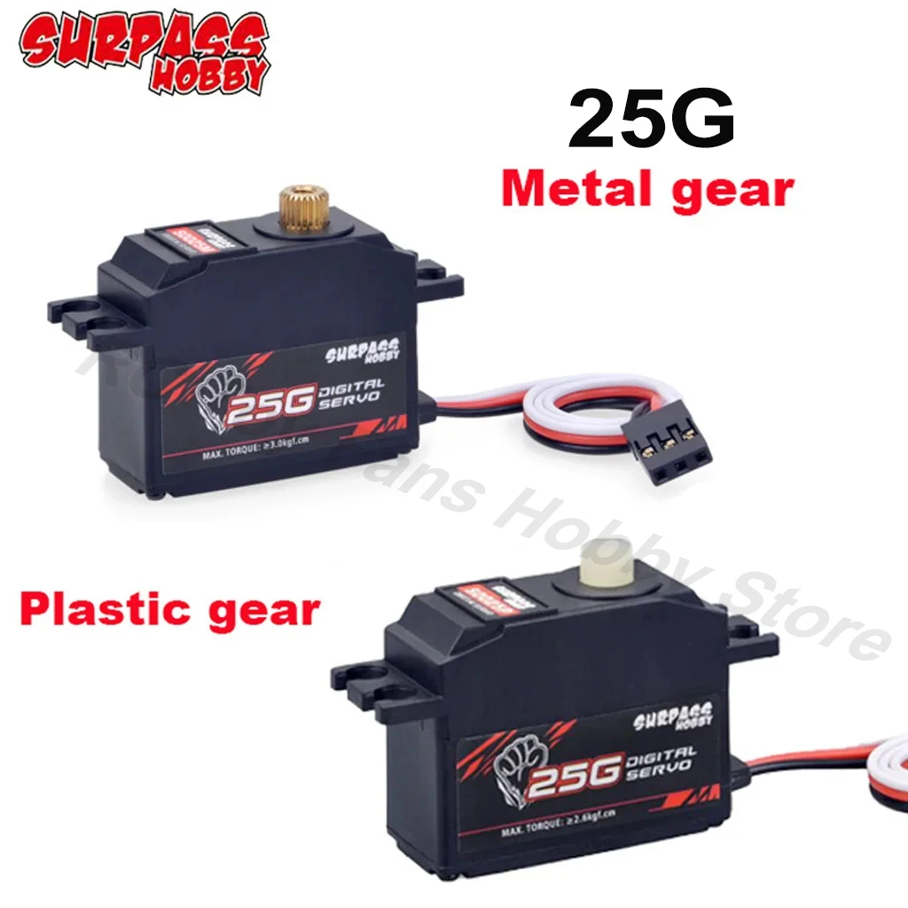 25g Servo 12428 Servo SURPASS HOBBY Gear Servo Digital Steering Gear for 1/12 RC Car Aircraft RC Boat Robot Drone Wltoys