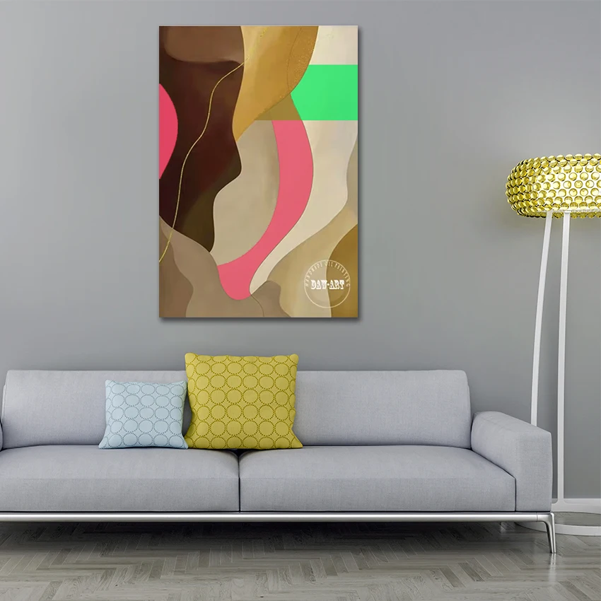 

Дизайн Современная картина большого размера, абстрактные картины на льняном холсте, акриловое украшение, художественная стена, без рамки, 100% ручная роспись