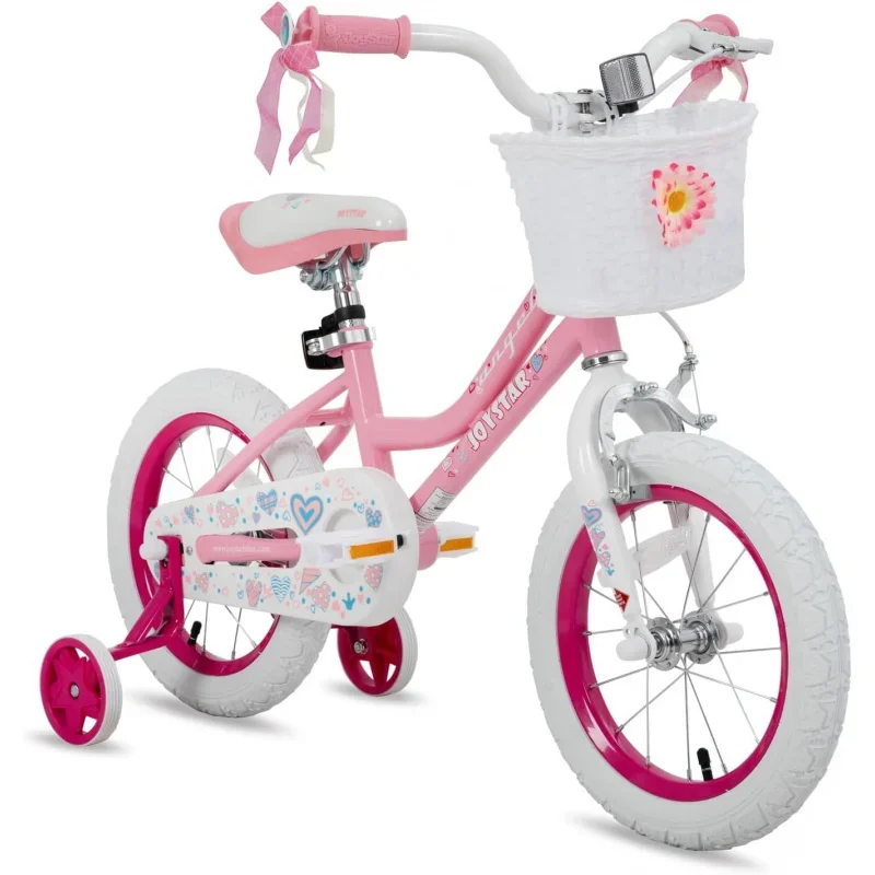 AQJOYSTAR Angel for Toddlers and Ages 2-13 Years Old,16 18 Kids Bike Training Wheels; Basket,20 24 Inch Bicycle with Handbrake