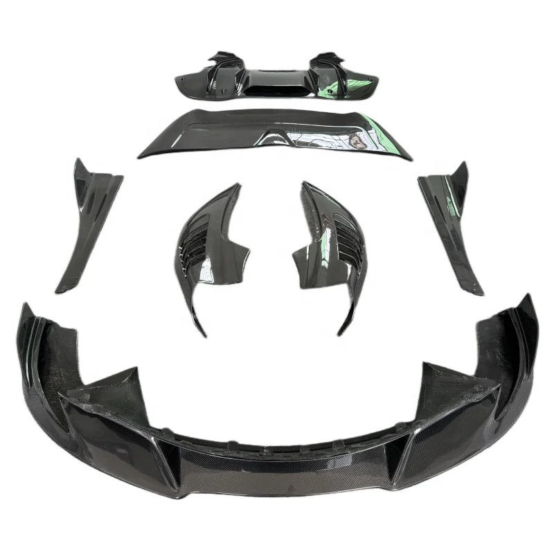 

For McLaren 720S Upgrade V Style Carbon Fiber Lip Side Skirt Diffuser Rear Spoiler Front Fender Body Kit