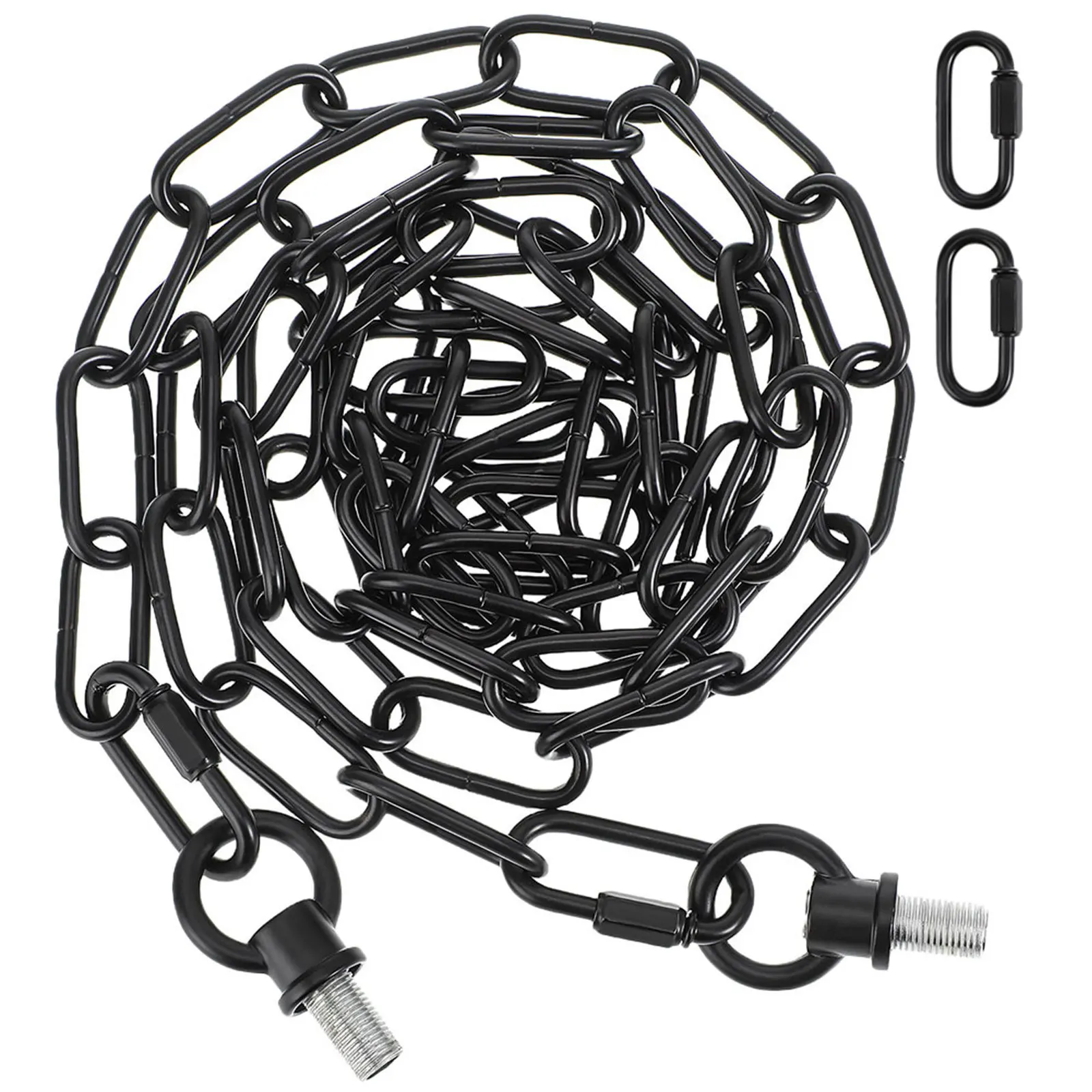 طقم إضاءة سلسلة سوداء قابل للتعديل سلسلة مطلية باللون الأسود لتعليق أضواء الكريستال وإكسسوارات الإضاءة المعلقة #4