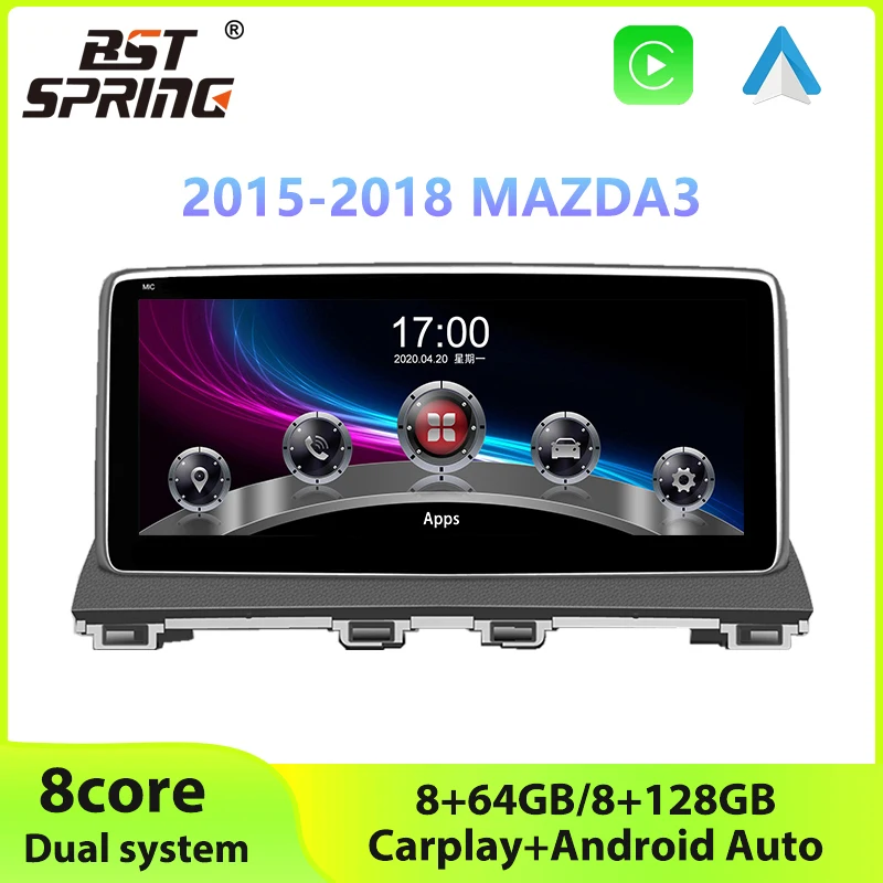 

10.25inch Car GPS for Mazda 3 2015 2016 2017 2018 Android 11 Stereo Multimedia Video Player Radio Carplay Head Unit IPS Screen