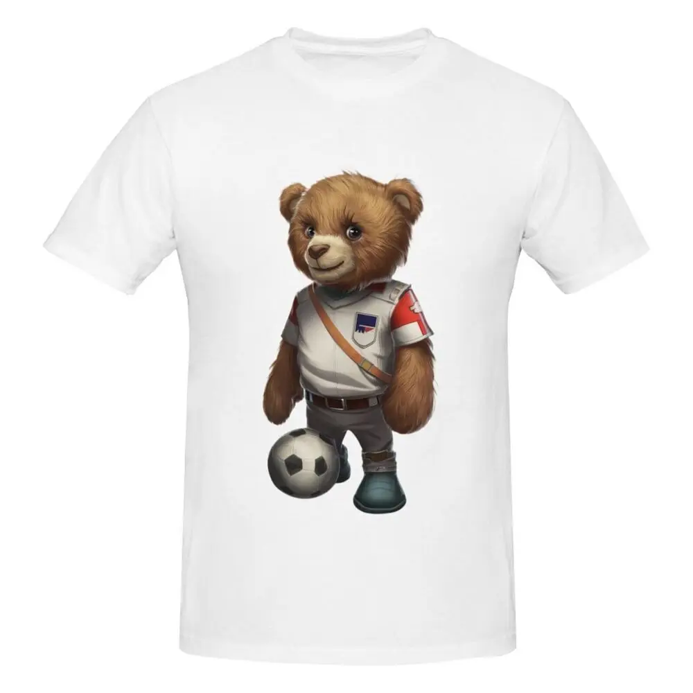 Cute Kickball Bear Look Tee Men's T-shirt Printed Casual Top Tees High Quality 100%Cotton Short Sleeve