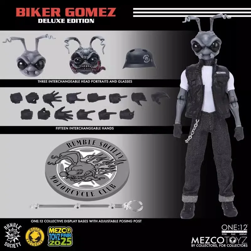 Mezco One: 12 Modello di moto Ant Man con etichetta in oro in scala 1/12 per 6''mezco