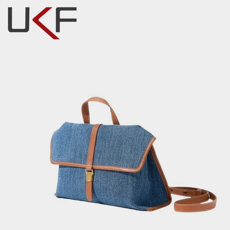 UKF Luxury Boston Women Bags Crossbody Shoulder Bags For Women Soft Leather Handbag Spring Summer New Daily Purses Casual Tote