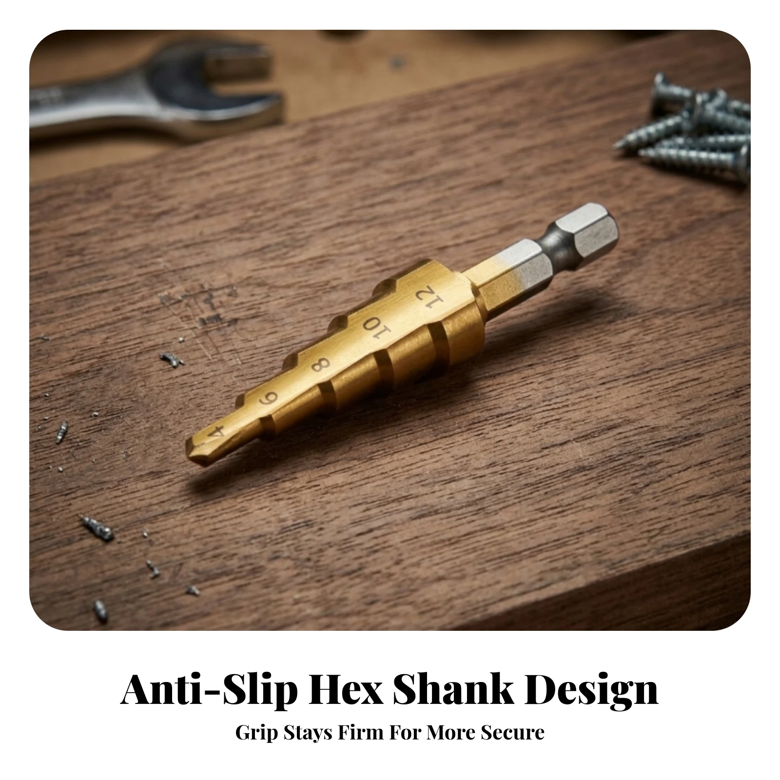

Thin Metal Metalworking Tool Deburring HSS Step Drill Bit 5-Step Drill Bit Straight Groove