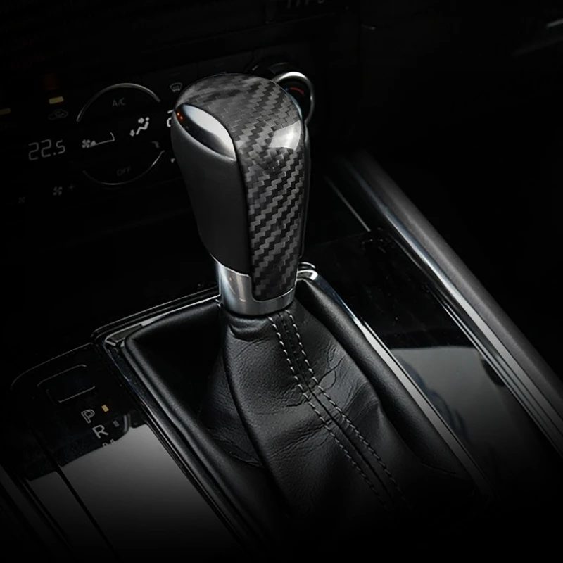 

Carbon Fiber Gear Headgear For Mazda 3 6 Atenza Axela CX-3 CX-4 CX-5 CX-8 2014-2020 Car Gear Head Decorative Sticker Interior