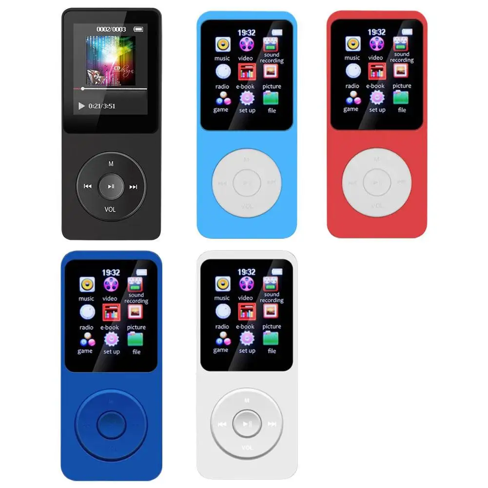 MP3 Player 1.8-inch Display HiFi Lossless Music Support JPG/JPEG/BMP Formats FM Distortion APE/FLAC/MP3/WAV/AAC-LC Radio Lo Z7I8