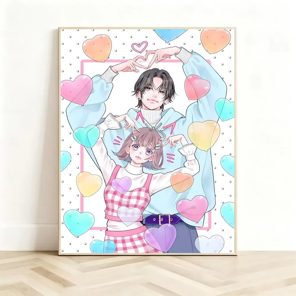 Heartfelt Romanceseries A-A Condition Called Love Poster Classic Self-Adhesive PP Wall Sticker for Living Room Bar Decor Gift