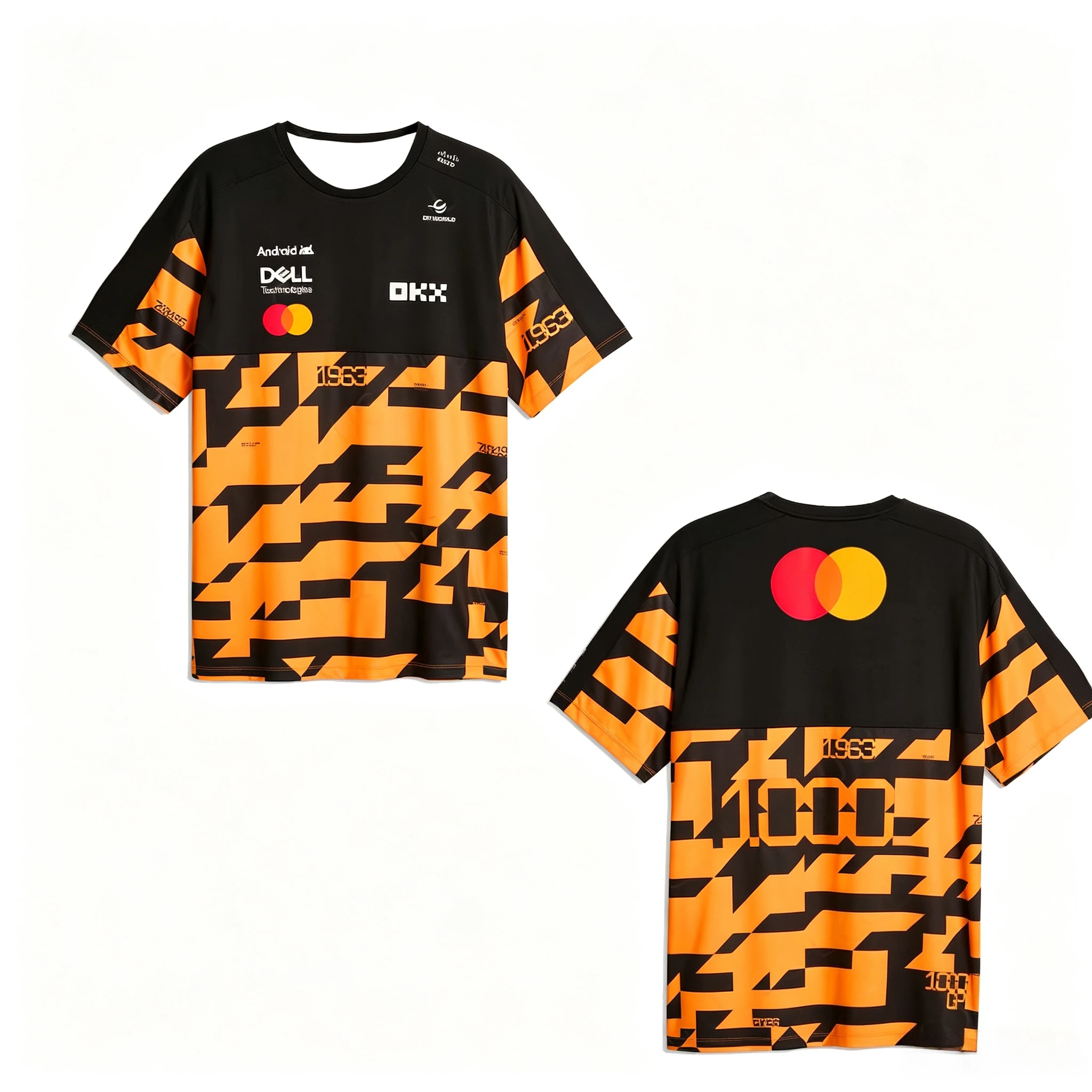 Lando NORRlS 1 1000th Race Replica T Shirt Orange Black Racing Fan Tee Motorsport Short Sleeve Casual Top Adult/kids